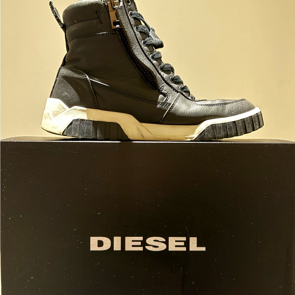 Diesel Black High-Top Sneakers